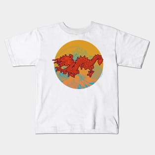 Flying surfing Dragon Kids T-Shirt